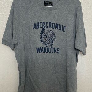 Abercrombie & Fitch Blue and Gray Warrior Tee